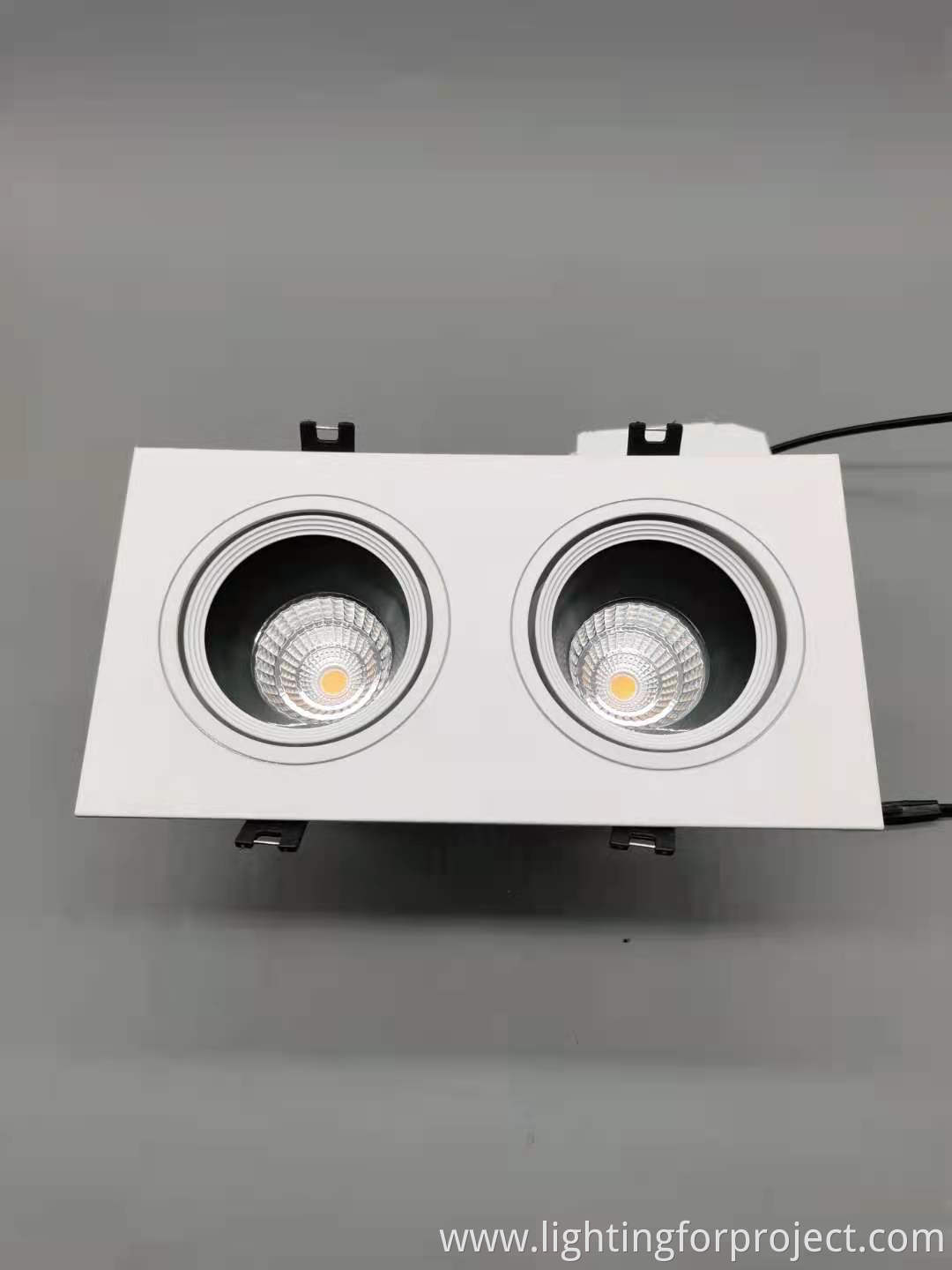 square double head spotlight 20W 4